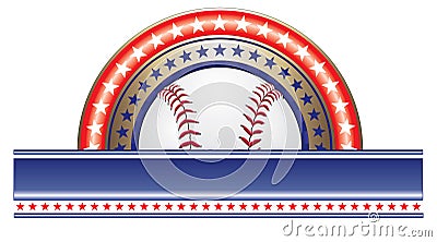 Baseball Design With Stars Vector Illustration