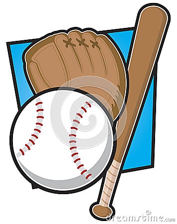 Baseball Equipment Vector Illustration