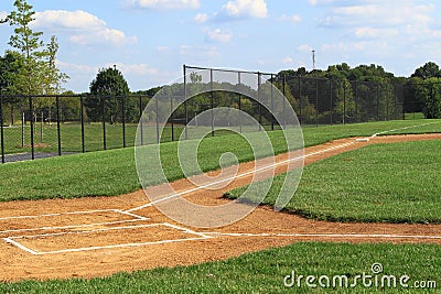 Baseball Field Batters Boxes Stock Photo