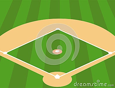 Baseball Field as Background Vector Illustration