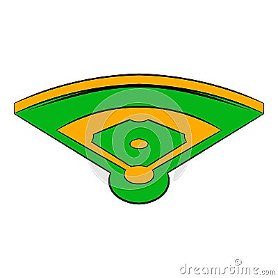 Baseball field icon, icon cartoon Vector Illustration