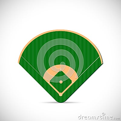 Baseball Field Illustration Vector Illustration