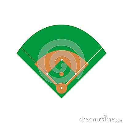 Baseball field vector Vector Illustration