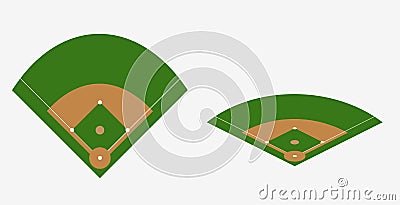 Baseball field vector plan Vector Illustration