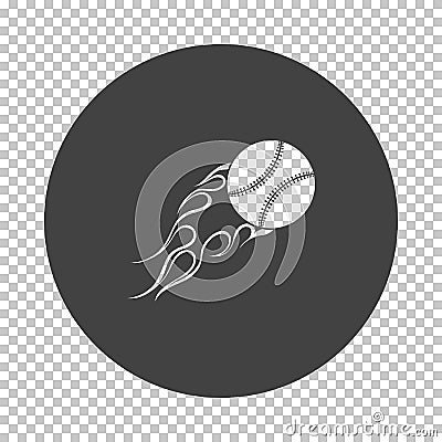 Baseball fire ball icon Vector Illustration