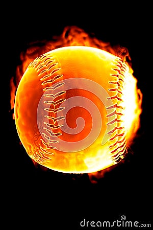 Baseball on fire (Hot serie) Stock Photo