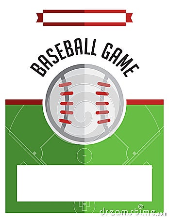 Baseball Game Flyer Illustration Vector Illustration