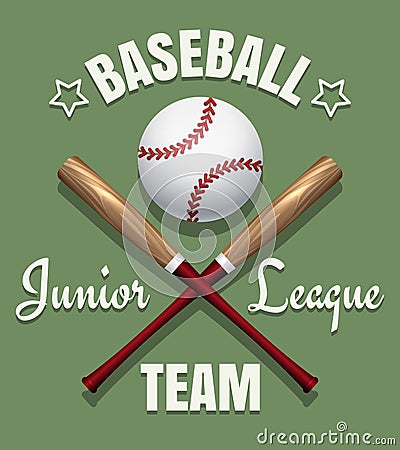 Baseball game team emblem Vector Illustration