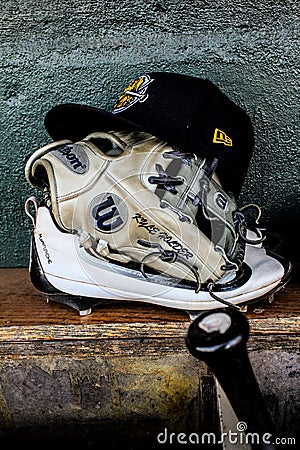 Baseball Gear Editorial Stock Photo