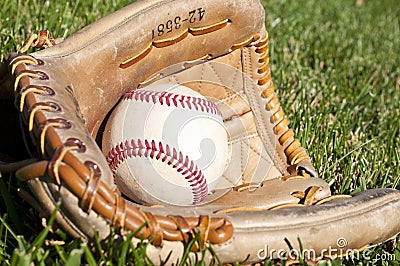 Baseball glove Stock Photo