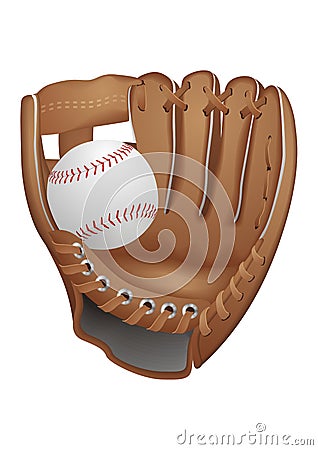 Baseball Glove Vector Illustration