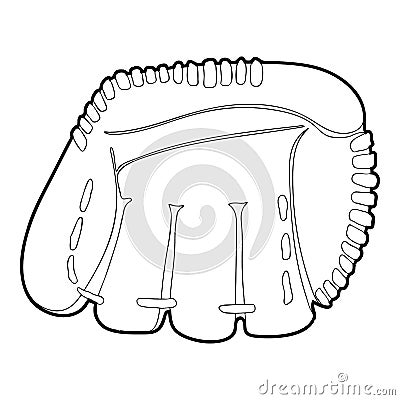 Baseball glove icon, outline style Vector Illustration