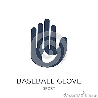 Baseball glove icon. Trendy flat vector Baseball glove icon on w Vector Illustration