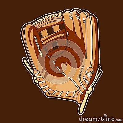 Baseball gloves vector illustration object Vector Illustration
