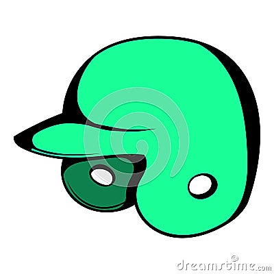 Baseball helmet icon, icon cartoon Vector Illustration