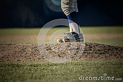 Baseball Pitcher On Pitching Mound Editorial Stock Photo