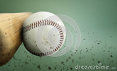 Baseball hit Stock Photo