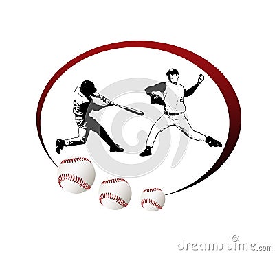 Baseball icon 2 Stock Photo