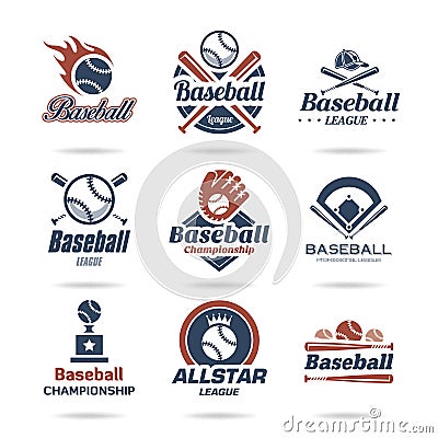 Baseball icon set - 2 Vector Illustration