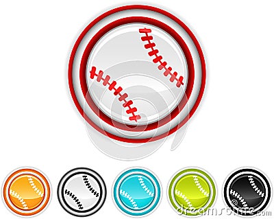 Baseball icons Vector Illustration