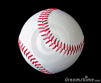Baseball isolated over black Stock Photo