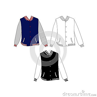 Baseball Jacket Design Vector Vector Illustration