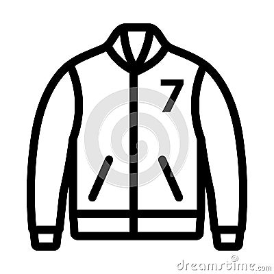 Baseball Jacket Icon Vector Illustration