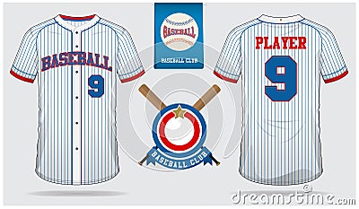 Baseball jersey, sport uniform, raglan t-shirt sport, short, sock template. Baseball t-shirt mock up. Flat baseball logo. Vector Illustration