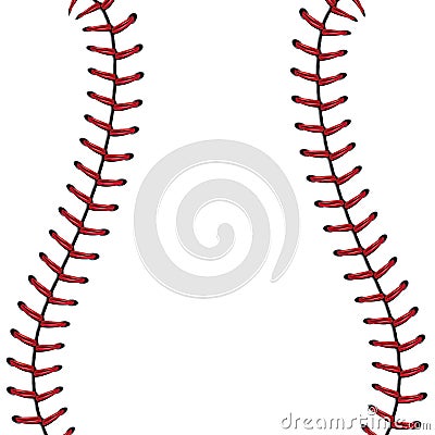 Baseball Lace Background Vector Illustration