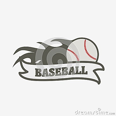 Baseball logo, badge or label design template. Vector Illustration