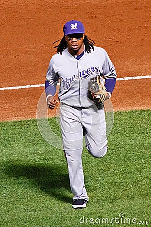 Baseball - Milwaukee Brewers Star 2B Rickie Weeks Editorial Stock Photo