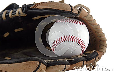 Baseball mitt Stock Photo