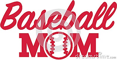 Baseball Mom Vector Illustration