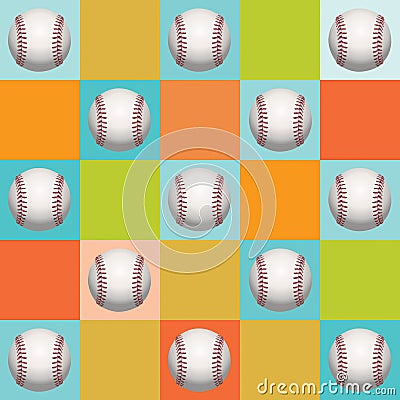 Baseball Pattern Background Vector Illustration