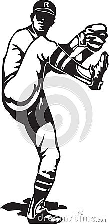 Baseball Pitcher Vector Illustration