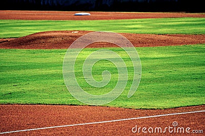 Baseball pitchers mound Stock Photo