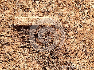 Baseball Pitchers mound with rubber Stock Photo