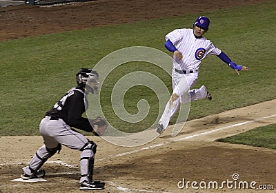 Baseball - Play at the Plate! Editorial Stock Photo