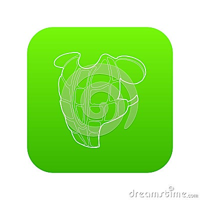 Baseball protect icon green vector Vector Illustration