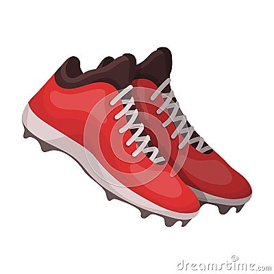 Baseball Sneakers. Baseball single icon in cartoon style vector symbol stock illustration . Vector Illustration