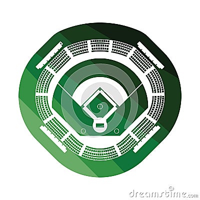 Baseball stadium icon Vector Illustration