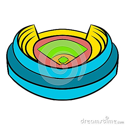 Baseball stadium icon, icon cartoon Vector Illustration