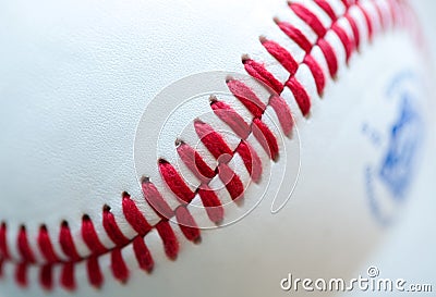 Baseball stitching Stock Photo