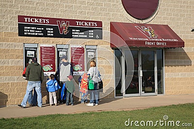 Baseball Ticket Window Editorial Stock Photo