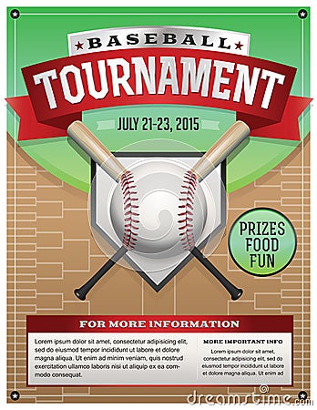 Baseball Tournament Illustration Vector Illustration