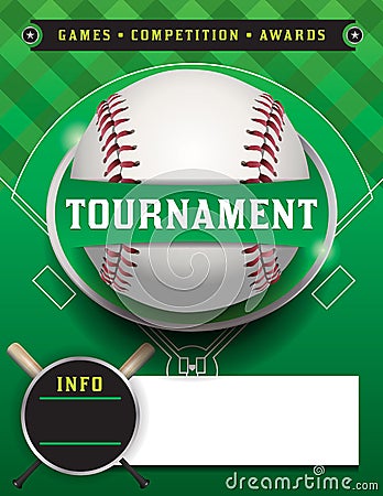 Baseball Tournament Template Illustration Vector Illustration