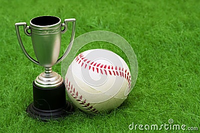 Baseball trophy Stock Photo