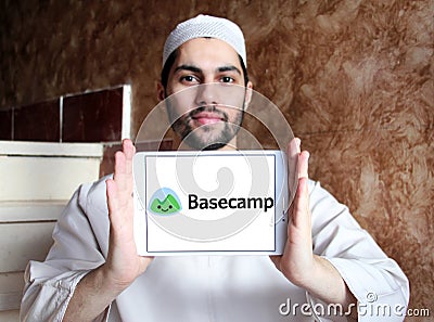 Basecamp web application company logo Editorial Stock Photo