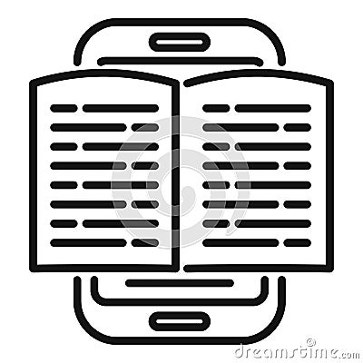 Based retailer literature icon outline vector. Computer digital Vector Illustration