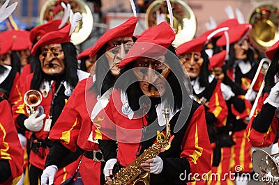 Basel carnival (fasnacht) in switzerland Stock Photo